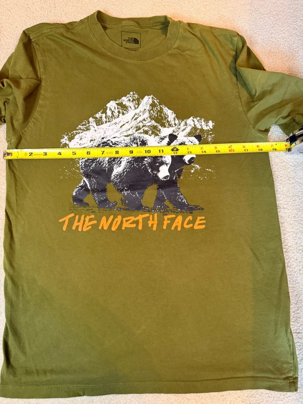 The North Face olive green